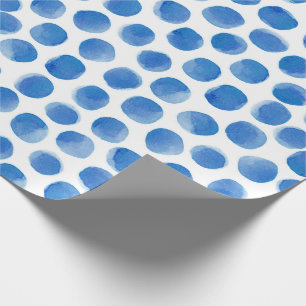 Blaue Polka-Dots-Muster Geschenkpapier