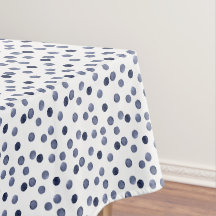Blaue Polka Punkt Wasserfarbe