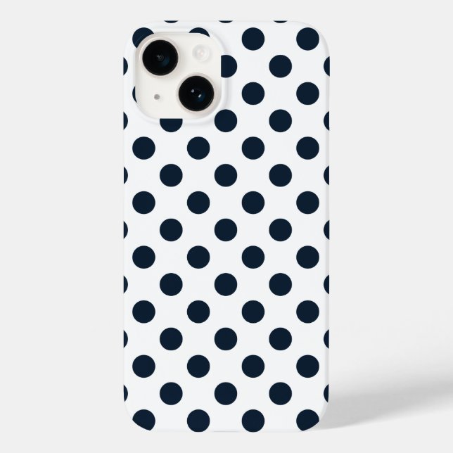 Blaue Polka-Punkte Case-Mate iPhone 14 Hülle (Rückseite)