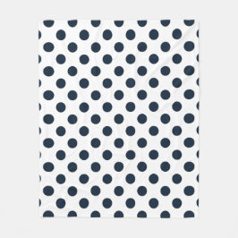 Blaue Polka-Punkte Fleecedecke