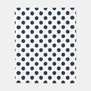 Blaue Polka-Punkte Fleecedecke
