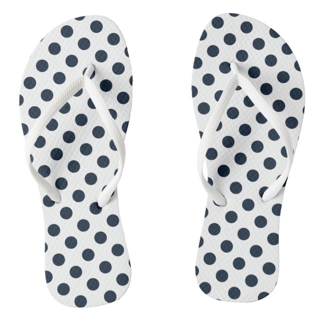Blaue Polka-Punkte Flip Flops (Fußbett)