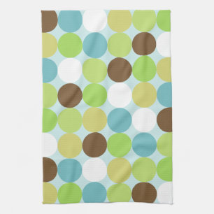 Blaue Polka-Punkte Handtuch