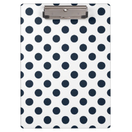 Blaue Polka-Punkte Klemmbrett