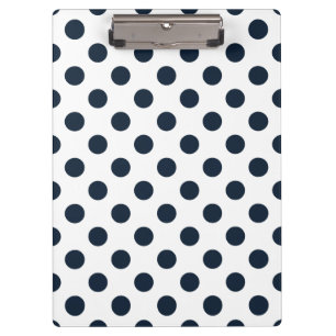 Blaue Polka-Punkte Klemmbrett