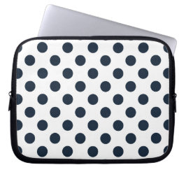 Blaue Polka-Punkte Laptopschutzhülle