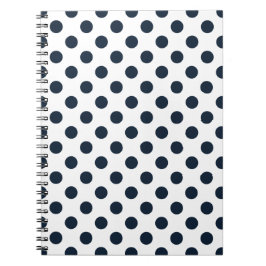 Blaue Polka-Punkte Notizblock