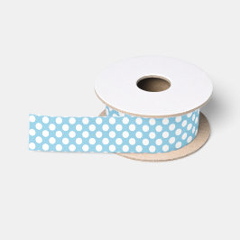 Blaue Polka-Punkte, Polka-Dot-Muster, Punkte, gepu Satinband