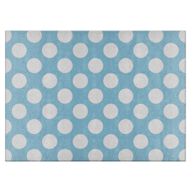Blaue Polka-Punkte, Polka-Dot-Muster, Punkte, gepu Schneidebrett (Vorderseite)