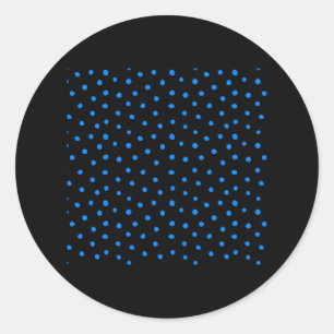 Blaue Polka-Punkte Runder Aufkleber