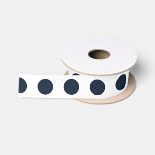 Blaue Polka-Punkte Satinband