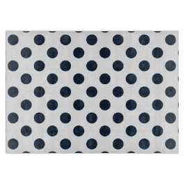 Blaue Polka-Punkte Schneidebrett