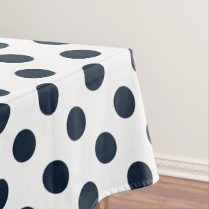 Blaue Polka-Punkte Tischdecke