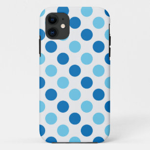 Blaue Polka-Punktmuster Case-Mate iPhone Hülle