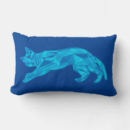 Blaue Poly-Poly-Kat Lendenkissen