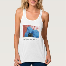 BLAUE POPPY Blume Traumrot Tank Top