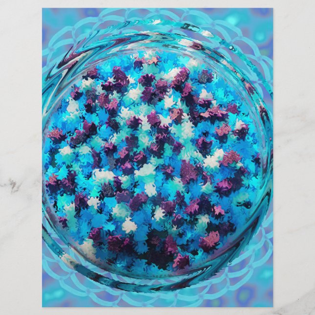 Blaue Potpourri-Massen Scrapbook-Papier Seiten (Vorne)