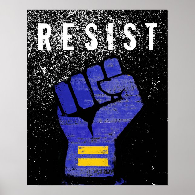 Blaue Protestfaust Poster (Vorne)