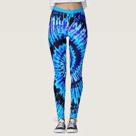 Blaue psychedelische leggings