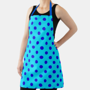Blaue Punkte auf Cyan-Musterdesign Schürze