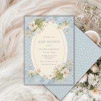 Blaue Punkte-Blumen-Elegantes-Band-Baby-Party