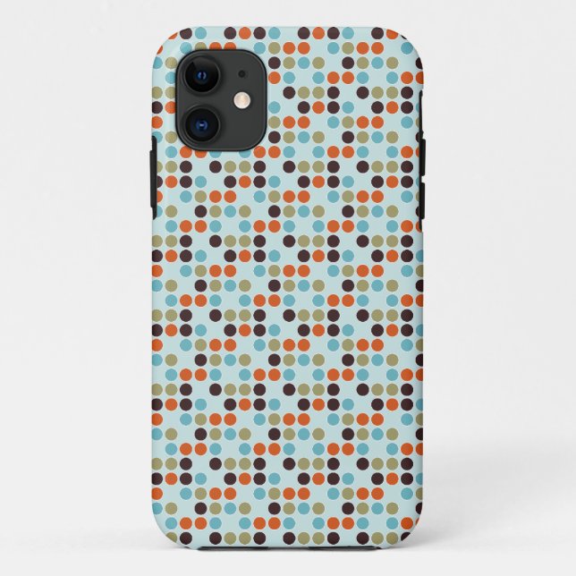 Blaue Punkte Case-Mate iPhone Hülle (Rückseite)