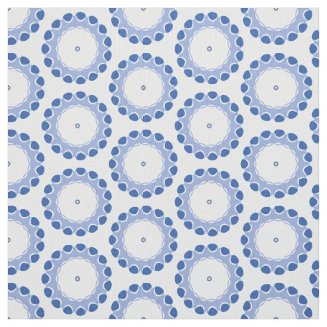 blaue Punkte in einem 1-Meter-Stoff Stoff (Muster)