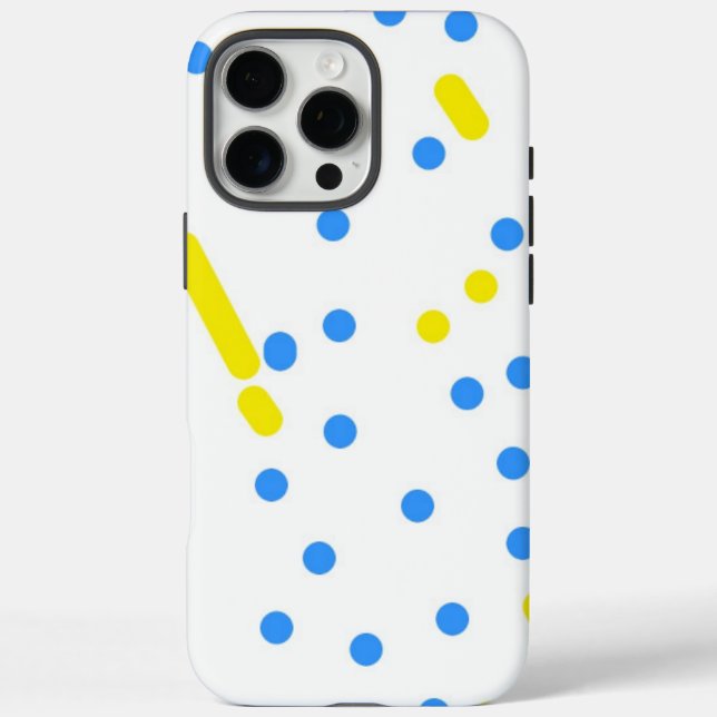 Blaue Punkte iPhone 16 Pro Max Hülle (Rückseite)
