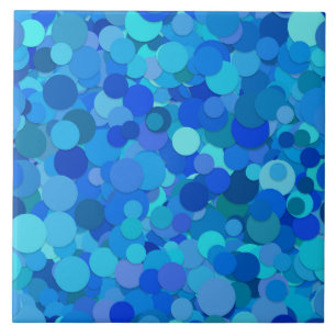 blaue Punkte-Konfetti-Kachel Fliese