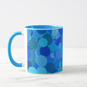 blaue Punkte-Konfetti-Kaffeetasse Tasse