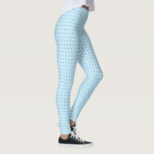 blaue Punkte Leggings