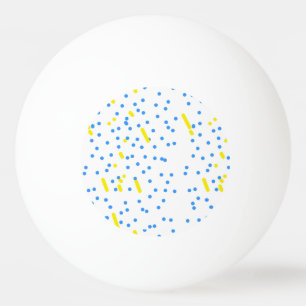 Blaue Punkte Tischtennisball