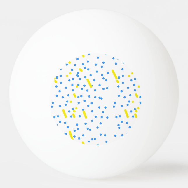 Blaue Punkte Tischtennisball (Vorderseite)