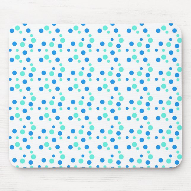 blaue Punkte, weiß Mousepad (Vorne)