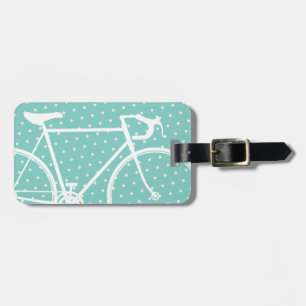 Blaue Punktfahrrad Reise-Taschen-Umbau-Schablone Gepäckanhänger