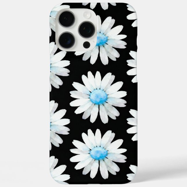 Blaue Punktierte Gänseblümchen iPhone 16 Pro Max Hülle (Rückseite)