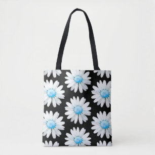 Blaue Punktierte Gänseblümchen Tasche