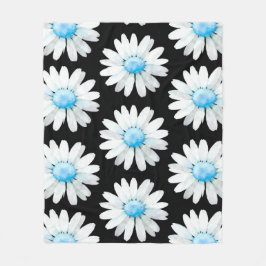 Blaue Punktierte Gänseblume Fleecedecke