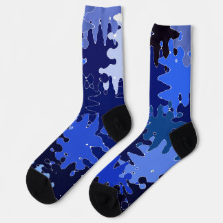 Blaue Puzzle-Formen Socken