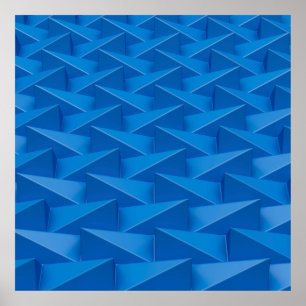 Blaue Pyramiden Poster