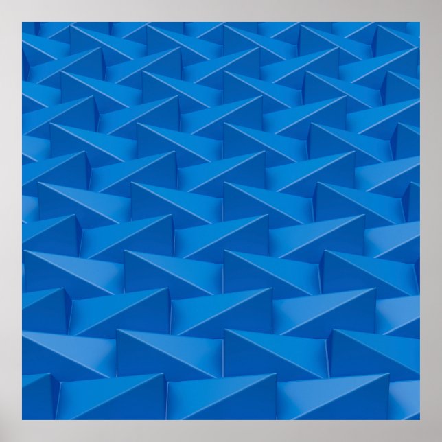 Blaue Pyramiden Poster (Vorne)