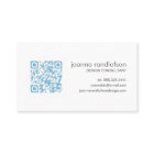 Blaue QR CODE Lite Visitenkarte