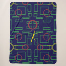 Blaue Quadrate geometrisch Sherpadecke