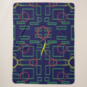 Blaue Quadrate geometrisch Sherpadecke
