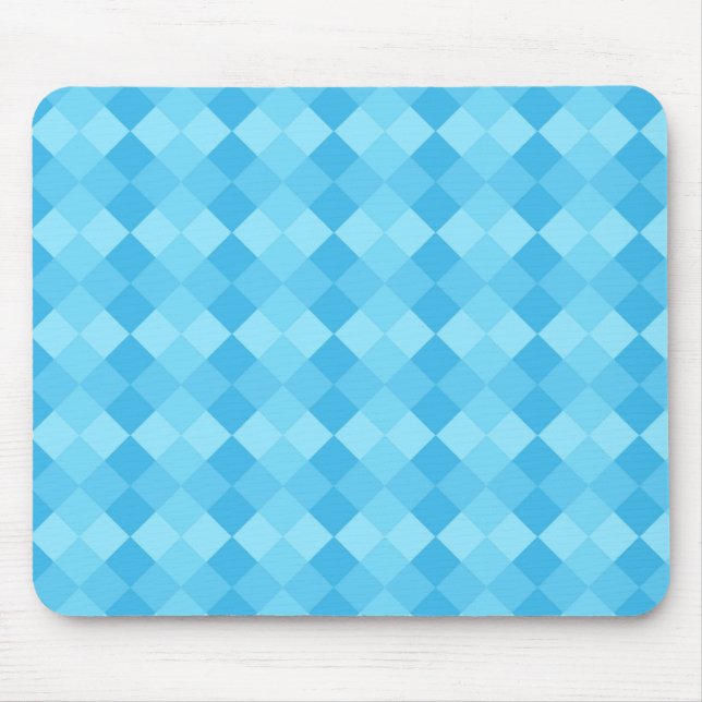 Blaue Quadrate Mousepad (Vorne)