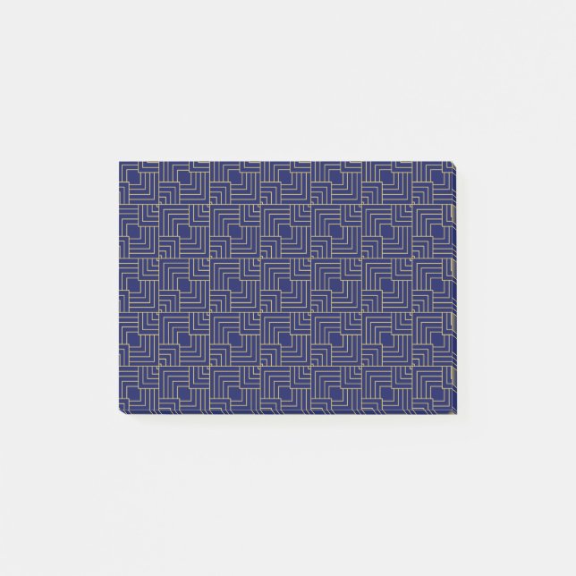 Blaue Quadrate Post-it Klebezettel (Vorderseite)