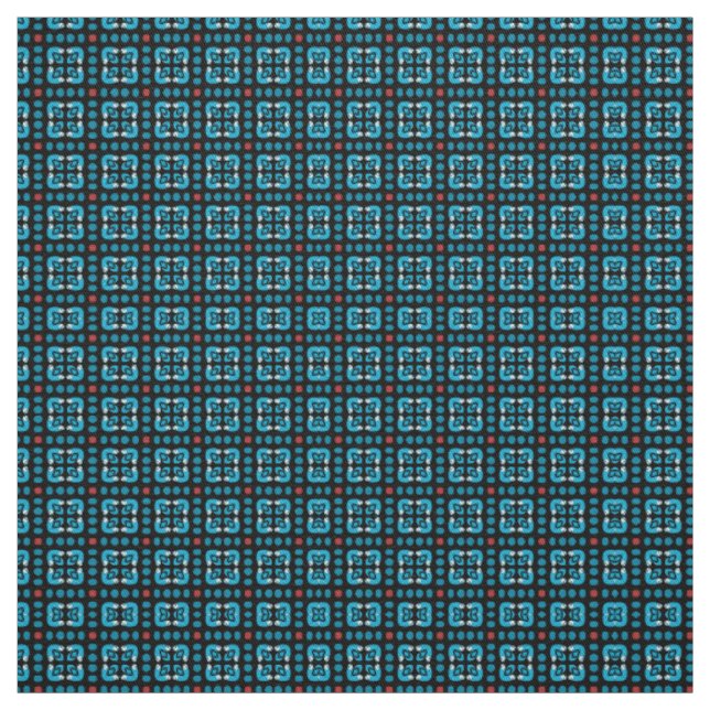 Blaue Quadrate Stoff (Muster)