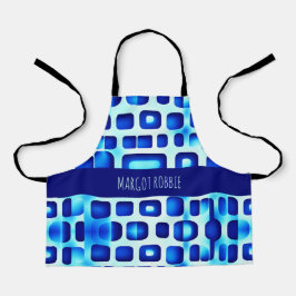 Blaue Quadrate und Rechtecke Schürze