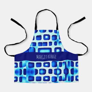 Blaue Quadrate und Rechtecke Schürze