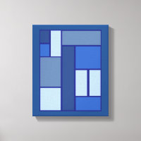 Blaue Quadratzgeometrie - Form und Farbe der Beweg